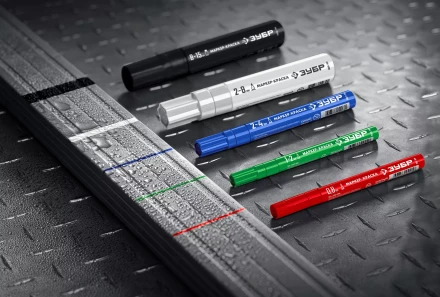 ЗУБР МК-200 синий, 1 мм маркер-краска (06326-7) купить в Нягани