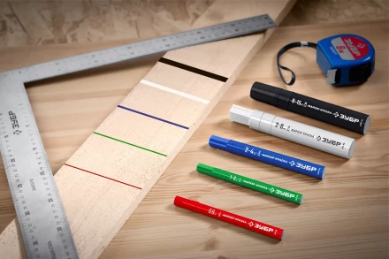 ЗУБР МК-200 синий, 1 мм маркер-краска (06326-7) купить в Нягани