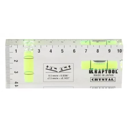 Уровень KRAFTOOL &quot;PRO&quot; &quot;CRYSTAL&quot; 2 ампулы, 40х100мм 1-34865-040 купить в Нягани