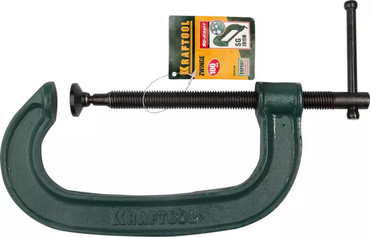 Струбцина KRAFTOOL "EXPERT", высокопрочный чугун с шаровидным графитом, 4"/100 мм 32229-100 купить в Нягани