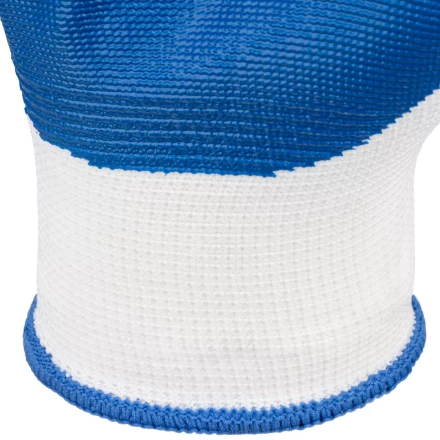 Перчатки полиэфирные с синим нитрильным покрытием, размер 9, 13 класс вязки// Сибртех 678625 купить в Нягани