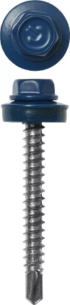 Саморезы ЗУБР &quot;ПРОФЕССИОНАЛ&quot; окраш., RAL 5005 синий насыщен., для крепл. кров. матер. к дерев. обреш., 4.8x70мм, 160шт 4-300315-48-070-5005 купить в Нягани