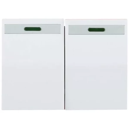 Выключатель СВЕТОЗАР &quot;ЭФФЕКТ&quot; двухклавишный, с эффектом свечения, без вставки и рамки, цвет белый, 10A/~250B SV-54435-W купить в Нягани