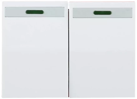 Выключатель СВЕТОЗАР &quot;ЭФФЕКТ&quot; двухклавишный, с эффектом свечения, без вставки и рамки, цвет белый, 10A/~250B SV-54435-W купить в Нягани