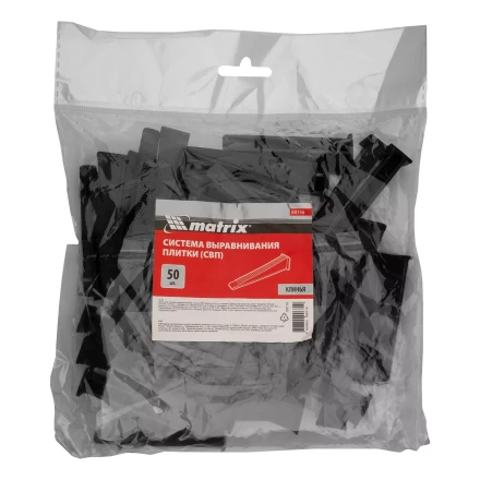 Клин для системы выравнивания плитки СВП Ворота, 50 шт. в пакете Matrix 88116 купить в Нягани
