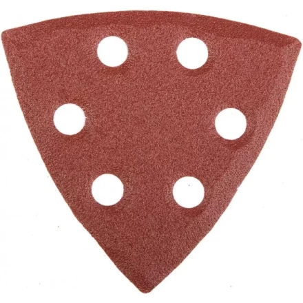 Треугольник шлифовальный универсальный STAYER &quot;MASTER&quot; на велкро основе, 6 отверстий, Р80, 93х93х93мм, 5шт 35460-080 купить в Нягани