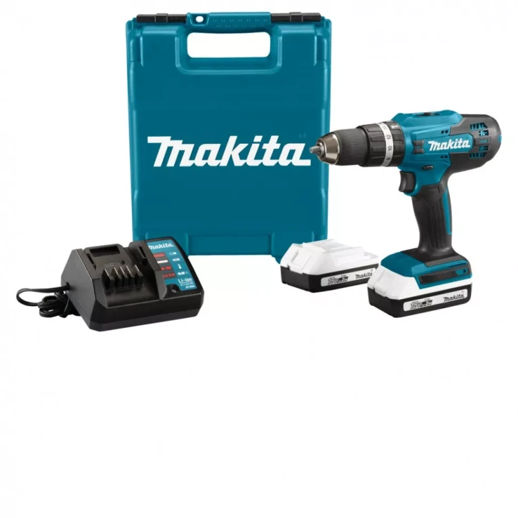 Аккумуляторная ударная 18В дрель-шуруповерт Makita HP488D006 (2*АКБ 2Ач тип G, ЗУ) купить в Нягани