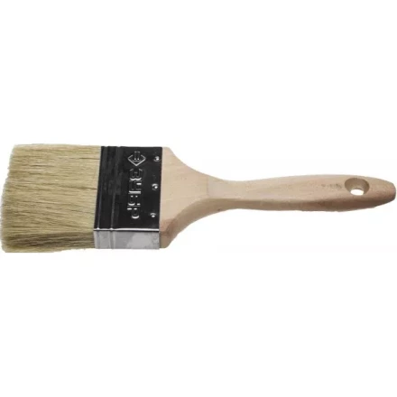 Кисть плоская ЗУБР &quot;УНИВЕРСАЛ-ЭКСПЕРТ&quot;, светлая натуральная щетина, деревянная ручка, 3&quot;/75мм 01005-075 купить в Нягани