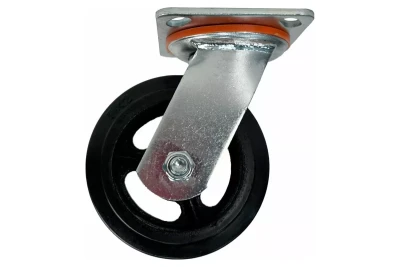 Аппаратное поворотное колесо большегрузное HITCH 152*50 резина черная SCd63 (SZ084997)