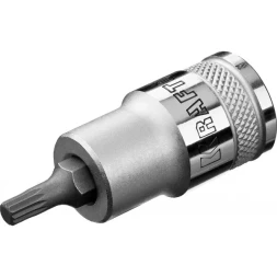 Торцовая бита-головка KRAFTOOL "INDUSTRIE QUALITAT", материал S2, SPLINE, сатинированная, 1/2", M5 27911-05_z01