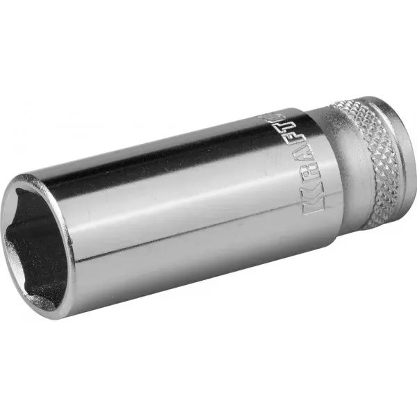 Торцовая головка KRAFTOOL "INDUSTRIE QUALITAT", удлиненная, Cr-V, FLANK, хромосатинированная, 1/4", 13 мм 27817-13_z01 купить в Нягани