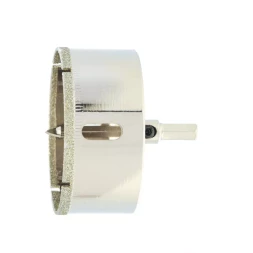 Сверло по керамической плитке и стеклу Сибртех, 65 х 55 мм, шестигранный хвостовик, с центрующим сверлом 72725