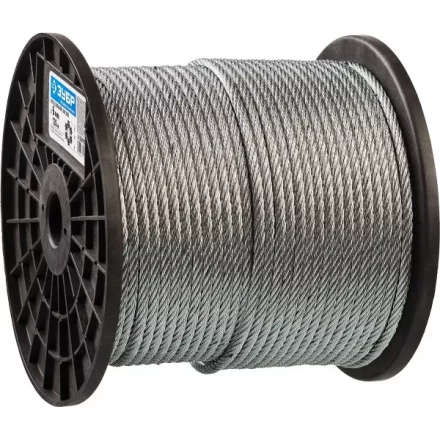 Трос стальной ЗУБР &quot;ПРОФЕССИОНАЛ&quot;, оцинкованный, DIN 3055, d=6 мм, L=120 м 4-304110-06 купить в Нягани