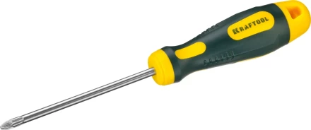 Отвертка KRAFTOOL, Cr-Mo-V сталь, двухкомпонентная противоскользящая рукоятка, PZ, №2x100мм 250073-2-100 купить в Нягани