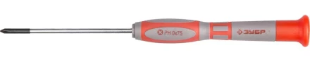 Отвертка ЗУБР &quot;МАСТЕР&quot; для точных работ, Cr-V, PH №0х75мм 25632-0-075 купить в Нягани