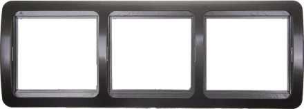 Панель СВЕТОЗАР &quot;ГАММА&quot; накладная, вертикальная, цвет темно-серый металлик, 3 гнезда SV-54149-DM купить в Нягани