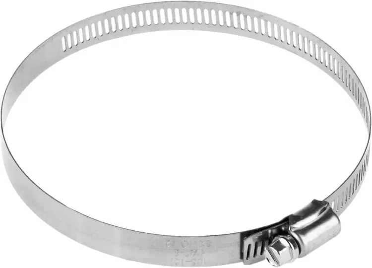 Хомуты ЗУБР "ЭКСПЕРТ", нерж. сталь, просечная лента 12 мм, 105-127 мм, 2 шт 37815-105-127-2 купить в Нягани