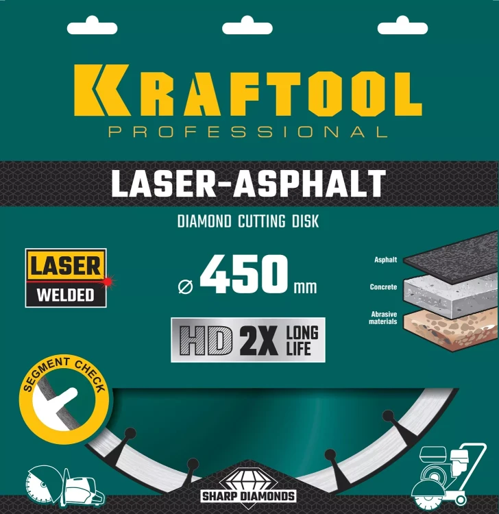 Диски алмазные отрезные для бетонорезов и швонарезчиков ASPHALT 36687-450 купить в Нягани