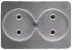 Розетка СВЕТОЗАР &quot;ГАММА&quot; без заземления, двойная, без вставки и рамки, цвет светло-серый металлик, 16А/~250В SV-54102-SM купить в Нягани