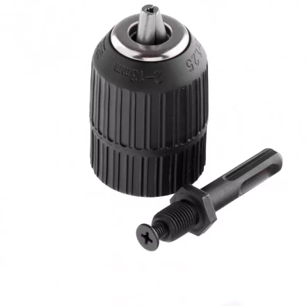 Патрон для дрели БЗП 2-13 мм М12 х 1,25 адаптер SDS Plus .Сибртех 168147 купить в Нягани