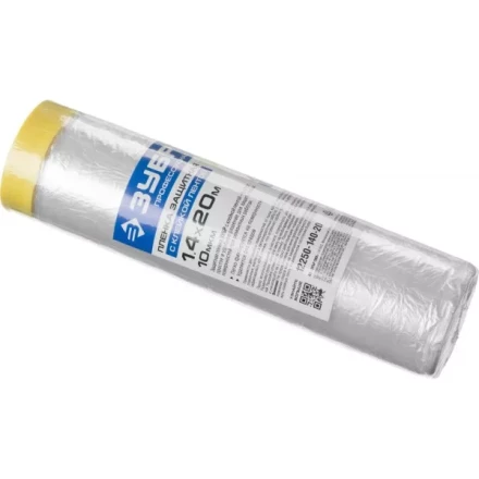 Пленка ЗУБР &quot;ПРОФЕССИОНАЛ&quot; защитная с клейкой лентой, HDPE, 10мкм, 1,4х20м 12250-140-20 купить в Нягани