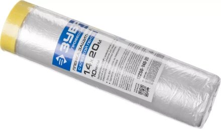 Пленка ЗУБР &quot;ПРОФЕССИОНАЛ&quot; защитная с клейкой лентой, HDPE, 10мкм, 1,4х20м 12250-140-20 купить в Нягани