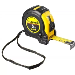 Рулетка STAYER "PROFI" "MARS", обрезиненный корпус, 5мх19мм 34131-05