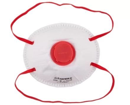 Полумаска фильтрующая STAYER &quot;MASTER&quot; коническая, с клапаном, многослойная, класс защиты FFP1 11118 купить в Нягани