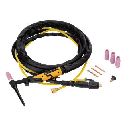 Горелка сварочная TIG WP17V, прямое подключение к баллону, 4 метра Denzel 93643 купить в Нягани