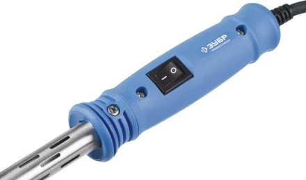 Паяльник ЗУБР &quot;ПРОФЕССИОНАЛ&quot;, с выключателем, пластмассовой рукояткой и долговечным жалом, 300Вт, клин 55301-300 купить в Нягани