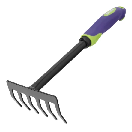 Грабли 6-зубые Palisad, 110х300 мм, стальные, обрезиненная эргономичная рукоятка, LSR1, 62061 купить в Нягани
