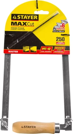 Лобзик STAYER &quot;MASTER&quot;, деревянная ручка, 130х250мм без полотен 1530-25_z01 купить в Нягани
