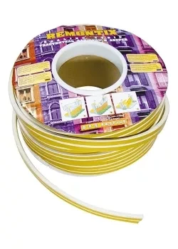 Уплотнитель белый СИБРТЕХ 100 м профиль "D" 93832