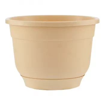 Горшок Флокс с поддоном бежевый 1,5 л PALISAD 69226 купить в Нягани