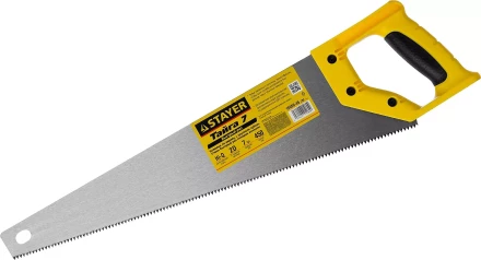 Ножовка универсальная (пила) &quot;Тайга-7&quot;, 450мм,7TPI, закаленный зуб, рез вдоль и поперек волокон, для средн заготовок, фанеры, ДСП,МДФ, STAYER 15050-45_z02 купить в Нягани