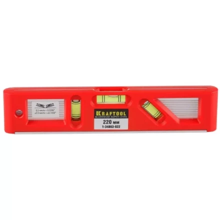 Уровень KRAFTOOL &quot;PRO&quot; &quot;DIRECTOR LEVEL&quot; с магнитом, 3 ампулы, 220мм 1-34863-022 купить в Нягани