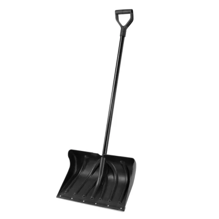 Лопата для уборки снега пластиковая, 490х325х1380 мм, стальной черенок, Palisad 61661 купить в Нягани