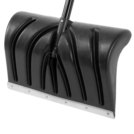 Лопата для уборки снега пластиковая, 490х325х1380 мм, стальной черенок, Palisad 61661 купить в Нягани