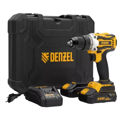 Дрель-шуруповерт аккумуляторная Denzel  BLDL-18-0 26140, бесщет.2 Li-Ion, 18 В