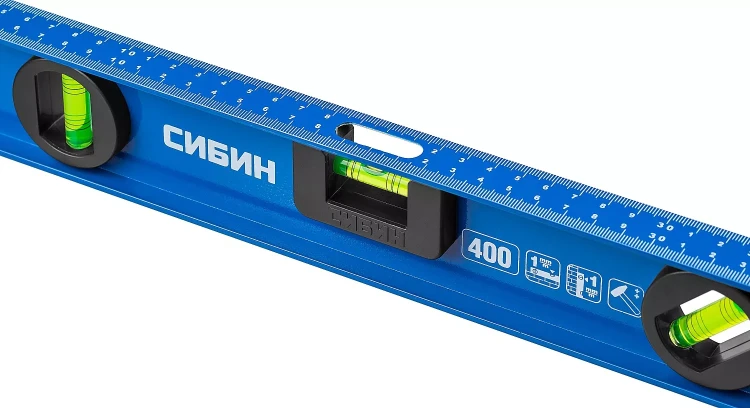 Уровень СИБИН двутавровый, 3 ампулы, измерительная линейка, 40см 34607-040 купить в Нягани