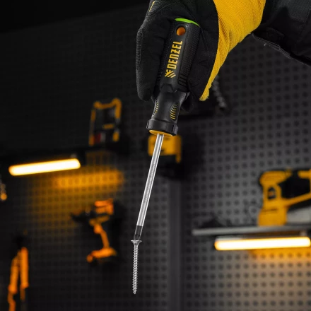 Отвертка, PZ2x100 мм, S2, 3к рукоятка Denzel 122077 купить в Нягани