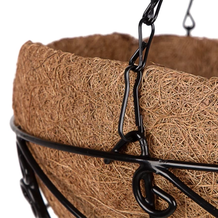 Кашпо подвесное с орнаментом Palisad, с кокосовой корзиной, диаметр 30 см, 690048 купить в Нягани