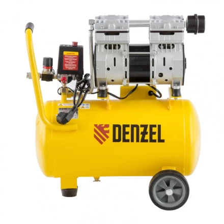 Компрессор безмаслянный Denzel DLS950/24 малошумный 58026 купить в Нягани