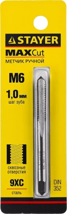 Метчик STAYER &quot;MASTER&quot; одинарный, для сквозных отверстий, сталь 9ХС, М6х1,0 28020-06-1.0 купить в Нягани