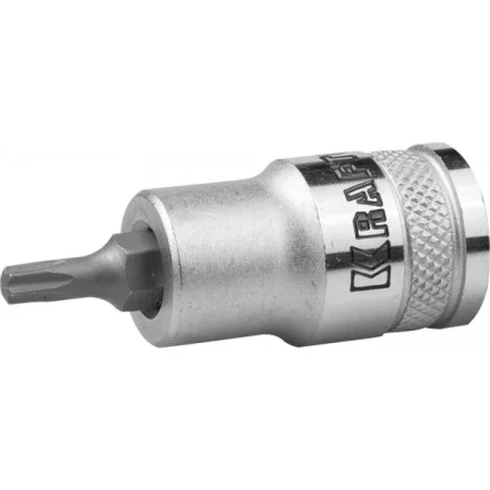 Торцовая бита-головка KRAFTOOL &quot;INDUSTRIE QUALITAT&quot;, материал S2, TORX, сатинированная, 1/2&quot;, Т25 27905-25_z01 купить в Нягани