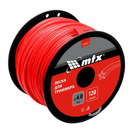 Леска для триммера звезда 4,0 мм х 120 м, на катушке //MTX 96883 купить в Нягани