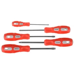 Набор отверток ЗУБР "МАСТЕР", хром-ванадиевая сталь, эргономичная трехкомпонентная рукоятка, 5шт 25235-H5