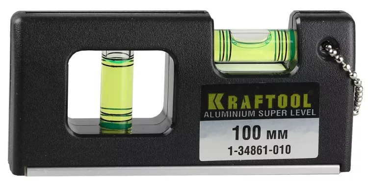 Уровень KRAFTOOL "PRO" "МИНИ" с магнитом, 2 ампулы, 100мм 1-34861-010 купить в Нягани