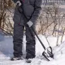 Лопата для уборки снега пластиковая, 450х325х1370 мм, стальной черенок, Palisad 61660 купить в Нягани