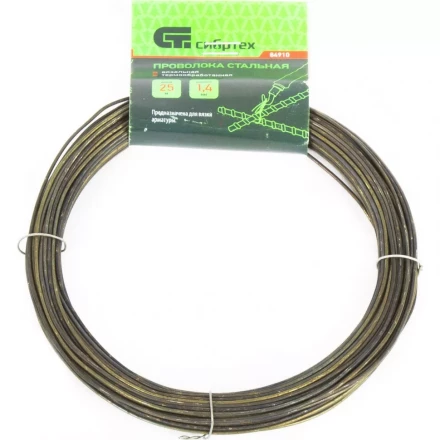 Проволока стальная 25 м вязальная термообработанная 1,4 мм Сибртех 84910 купить в Нягани